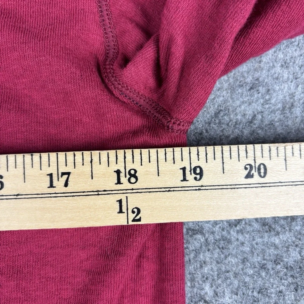 Duofold Thermal Henley Shirt Mens Medium Red Long Sleeve Waffle Knit Base Casual